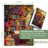 Flower Bookshelf Jigsaw Puzzle 1000 Pieces