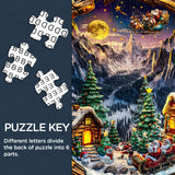 Pezzi di puzzle a valle di Natale 1000 pezzi