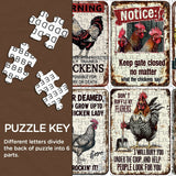 Crazy Fighting Chicken Jigsaw Puzzle 1000 Pieces