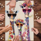 Il puzzle della famiglia giraffe enigmi 1000 pezzi