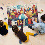 Rain City Cat Shadow Jigsaw Puzzle 1000 Piezas