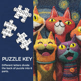 Starry Cat Chorus Jigsaw Puzzle 1000 Pieces