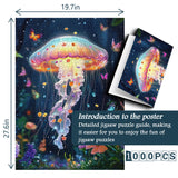 Floral Jellyfish Jigsaw Puzzle 1000 Pieces