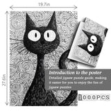 Whimsical Ink Cat Jigsaw Puzzle 1000 Pieces