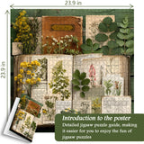 Vintage Botanical Diary Jigsaw Puzzle 1000 Pieces