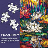Stained Glass Lotus Jigsaw Puzzle 1000 Pieces