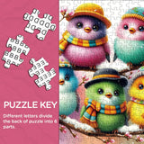 Puzzle colorato con uccelli e cappelli, 1000 pezzi