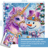 Snowman Unicorn Jigsaw Puzzle 1000 pièces