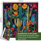 Patchwork Cactus Jigsaw Puzzle 1000 Pieces