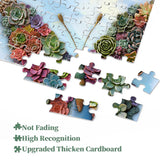 Succulent Bloom Butterfly Jigsaw Puzzle 1000 Pieces