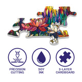 Stained Glass Lotus Jigsaw Puzzle 1000 Pieces