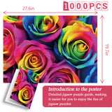 Puzzle con rosa arcobaleno, 1000 pezzi