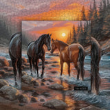 Sunset Gallop Jigsaw Puzzle 1000 Pieces