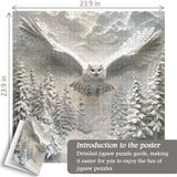 Owl in Snow Jigsaw Puzzle 1000 Pieces