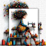 Sewing Girl Jigsaw Puzzle 1000 Pieces