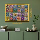 Colección de flores de crochet rompecabezas 1000 piezas