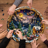 Pezzi di puzzle a valle di Natale 1000 pezzi