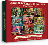 Animal Christmas Holidays Jigsaw Puzzles 1000 Pieces