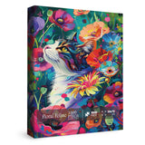 Floral Feline jigsaw puzzle 1000 pieces