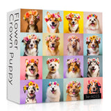 Flower Crown Puppy Jigsaw Puzzle 1000 Pieces