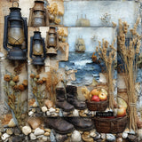 Vintage Nautical Collage Jigsaw Puzzle 1000 Pieces