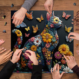 Puzzle Felino Floreale Farfalla 1000 Pezzi