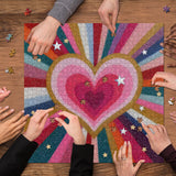 Rainbow Heart Jigsaw Puzzle 1000 Pieces