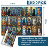 Puzzle con gatti in vetro, 1000 pezzi