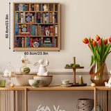 Punti 1000 pezzi del puzzle della biblioteca floreale di gatto 1000 pezzi