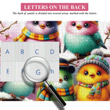 Puzzle colorato con uccelli e cappelli, 1000 pezzi