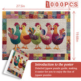 Patchwork Rooster Puzzle 1000 pièces 1000 pièces