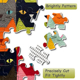 Colorful Cat Faces Jigsaw Puzzle 1000 Pieces