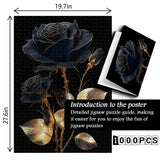 Black Gold Rose Jigsaw Puzzle 1000 Pieces