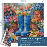 Puzzle Stivali in Fiore 1000 Pezzi