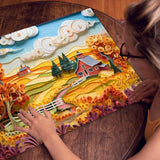 Golden Countryside Jigsaw Puzzle 1000 Pieces