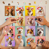 Flower Crown Puppy Jigsaw Puzzle 1000 Pieces