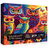 Colorful OwlsIn The Garden Jigsaw Puzzle 1000 Pieces