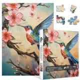 Hummingbird in Bloom Jigsaw Puzzle 1000 Pieces