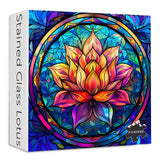 Stained Glass Lotus Jigsaw Puzzle 1000 Pieces