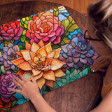 Colorful Succulent Jigsaw Puzzle 1000 Pieces