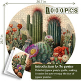 Vintage Cactus Jigsaw Puzzle 1000 Pieces