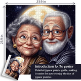 Silver Hair Embrace Jigsaw Puzzle 1000 Pieces