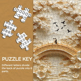 Golden Lovers Bridge Jigsaw Puzzle 1000 Pieces