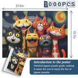 Starry Cat Chorus Jigsaw Puzzle 1000 Pieces