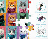 Puzzle Collezione Sciarpa Gatto 1000 Pezzi