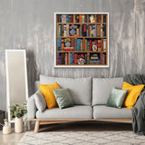 Punti 1000 pezzi del puzzle della biblioteca floreale di gatto 1000 pezzi