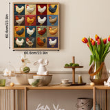 Colorful Quilt Chickens Jigsaw Puzzle 1000 Pieces