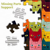 Colorful Cat Faces Jigsaw Puzzle 1000 Pieces
