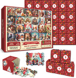 Snow Animals Advent Calendar Jigsaw Puzzle  1000 Pieces