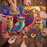 Colorful OwlsIn The Garden Jigsaw Puzzle 1000 Pieces